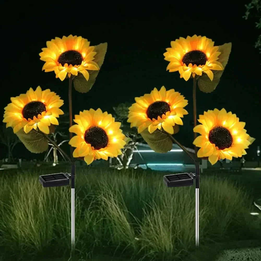 Solavelle – Lampada Solare a Palo con LED a Girasole Vintage
