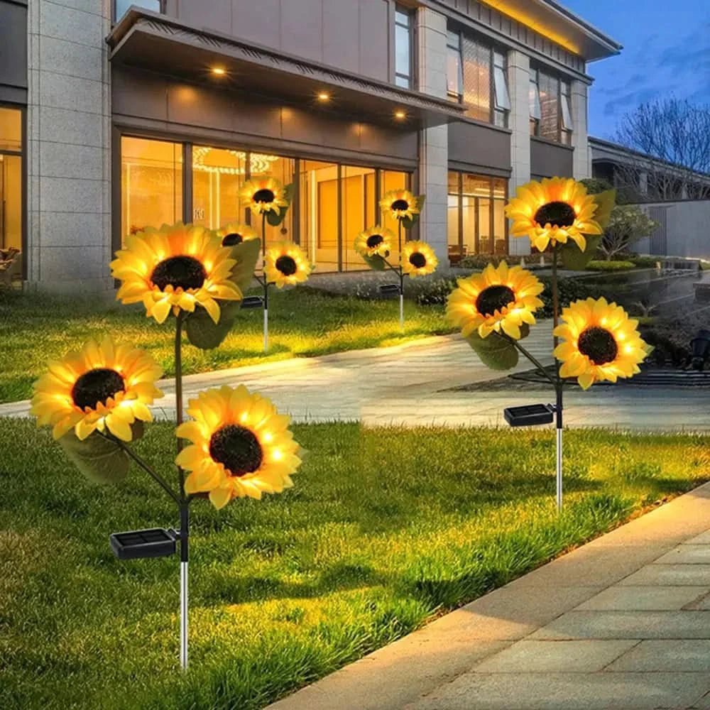 Solavelle – Lampada Solare a Palo con LED a Girasole Vintage