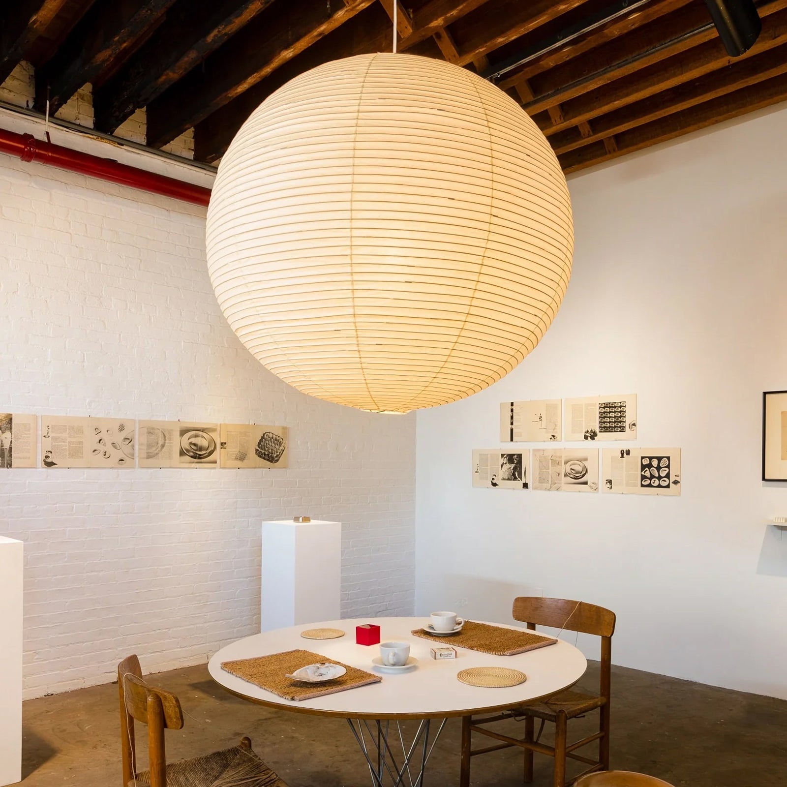 Braylune - Lampada a sospensione da soffitto in carta washi e bambù