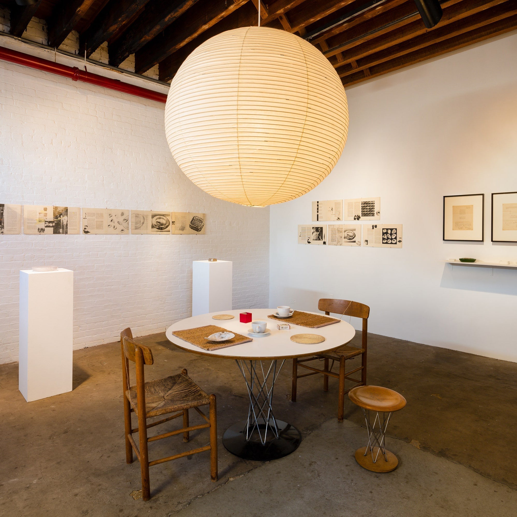 Braylune - Lampada a sospensione da soffitto in carta washi e bambù
