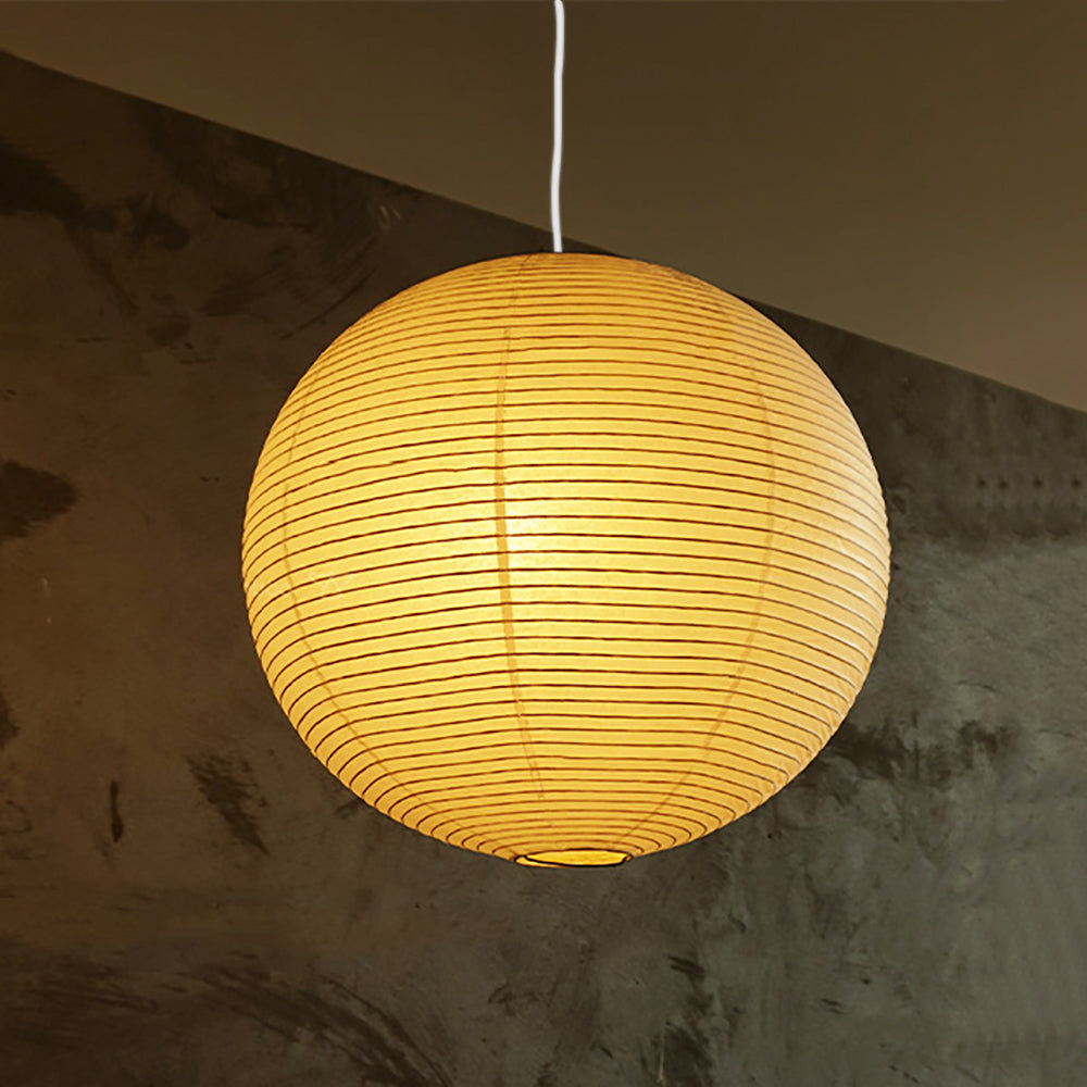 Braylune - Lampada a sospensione da soffitto in carta washi e bambù
