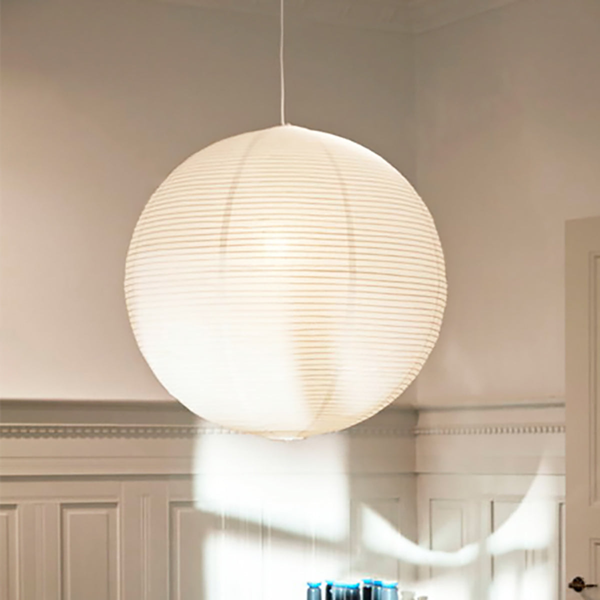 Braylune - Lampada a sospensione da soffitto in carta washi e bambù