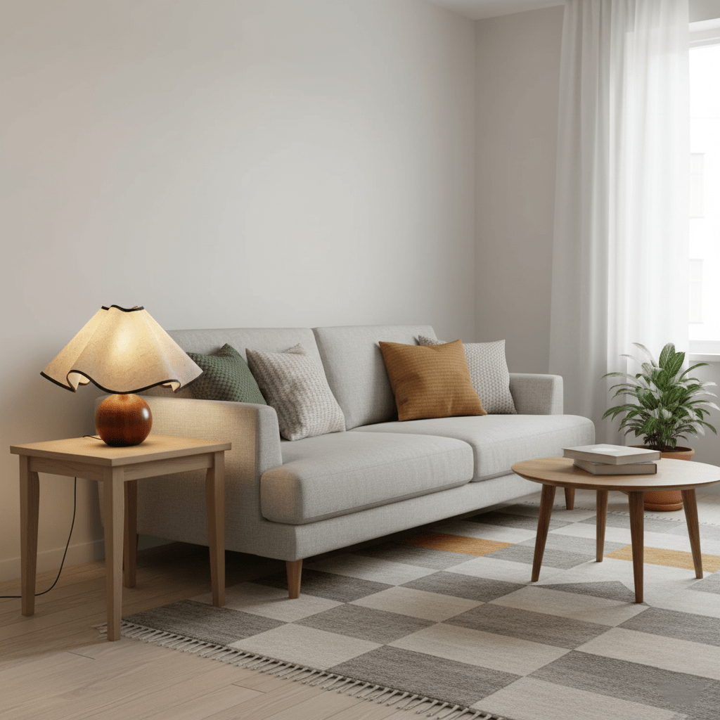 Mirelle - Lampada da tavolo con paralume in tessuto Wave Crest