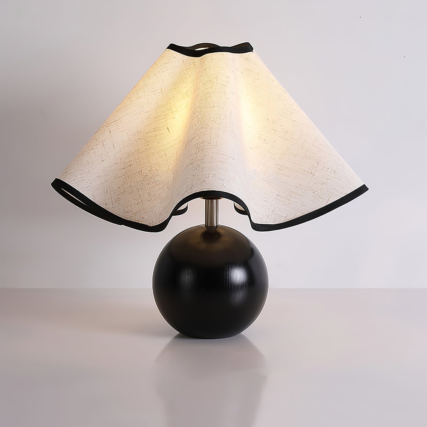 Mirelle - Lampada da tavolo con paralume in tessuto Wave Crest