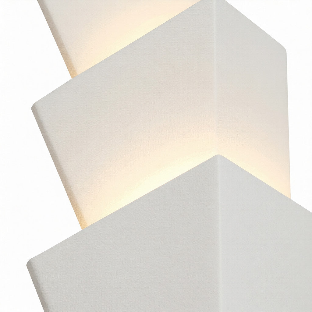 Edessia – White Modern Geometric Plaster Wall Light