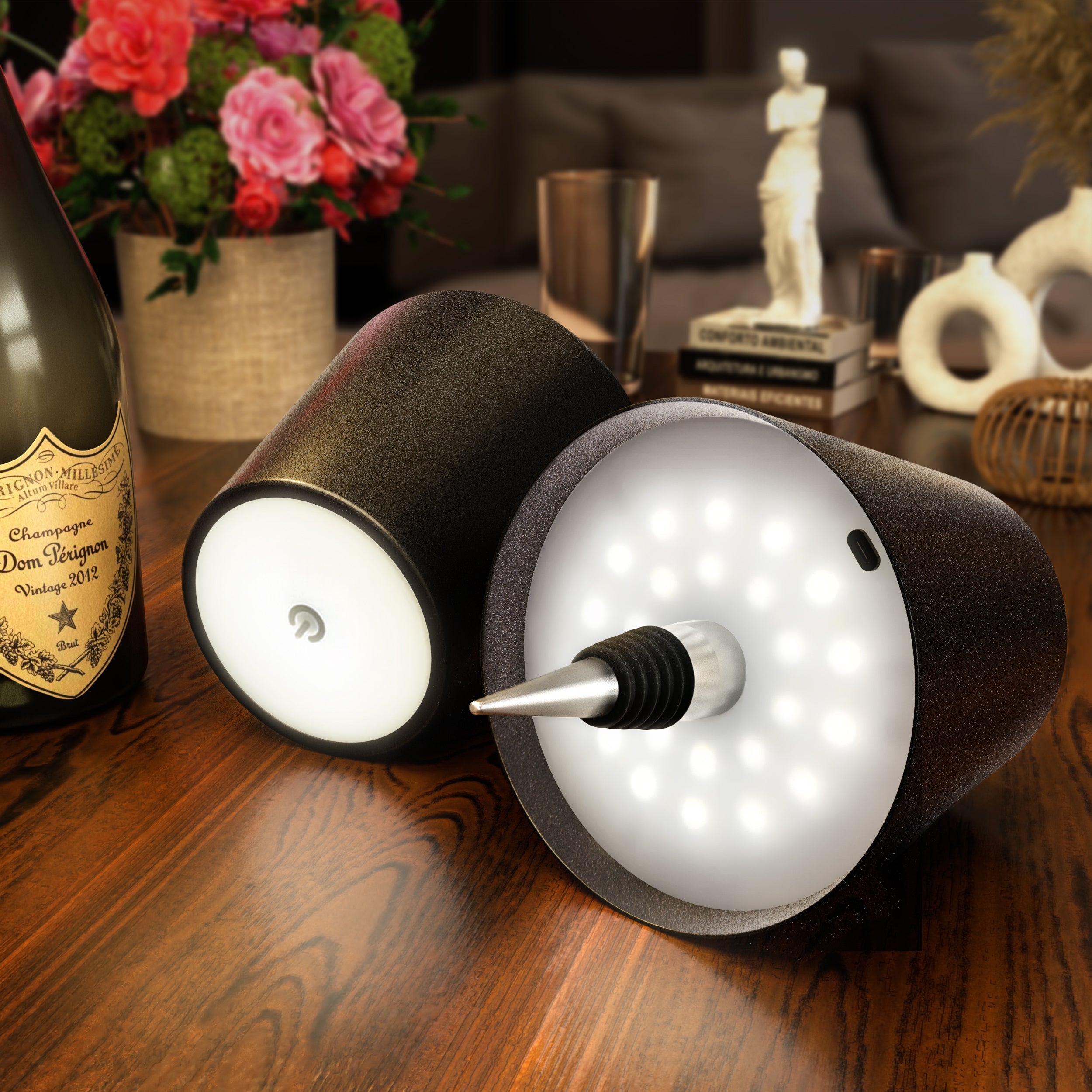 Braylight - Lampe LED sans fil pour bouteille portable