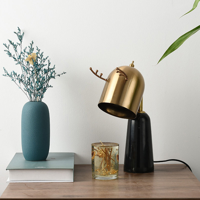 Vaelric - Északi Szarvasagancs Vas Márvány Olvadó Viasz Asztali Lámpa