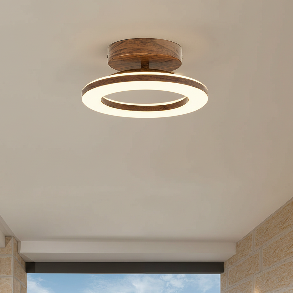 Oriale - Lámpara de techo redonda de acrílico con LED