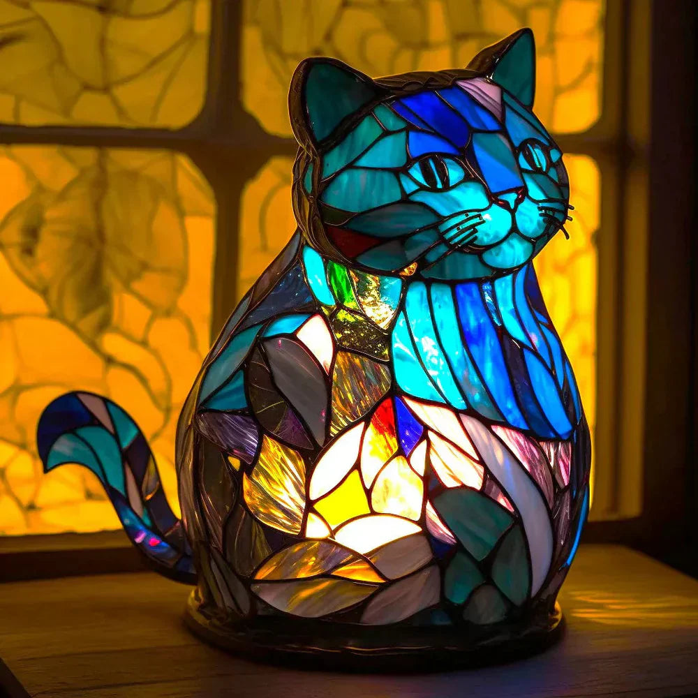 Elaris – Skleněná stolní lampa se zvířecím motivem