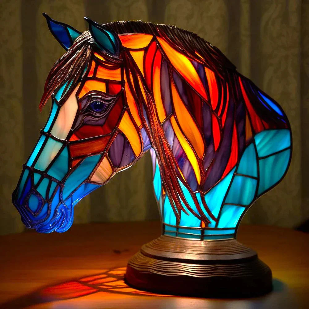 Elaris – Skleněná stolní lampa se zvířecím motivem