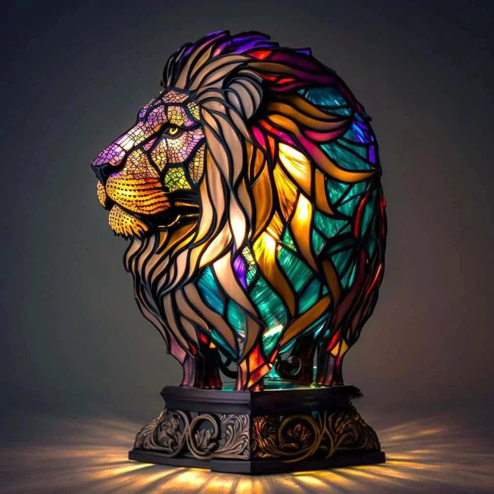 Elaris – Skleněná stolní lampa se zvířecím motivem