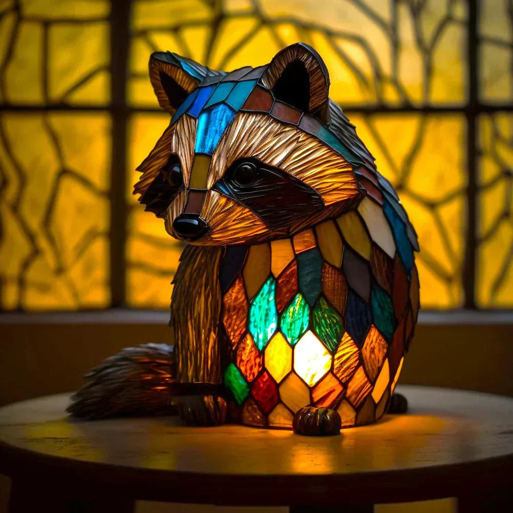 Elaris – Skleněná stolní lampa se zvířecím motivem