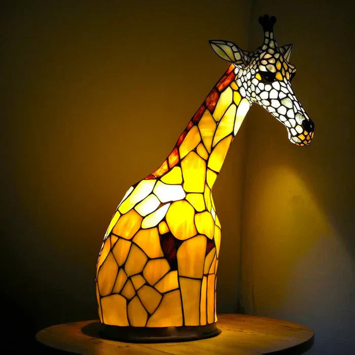 Elaris – Skleněná stolní lampa se zvířecím motivem