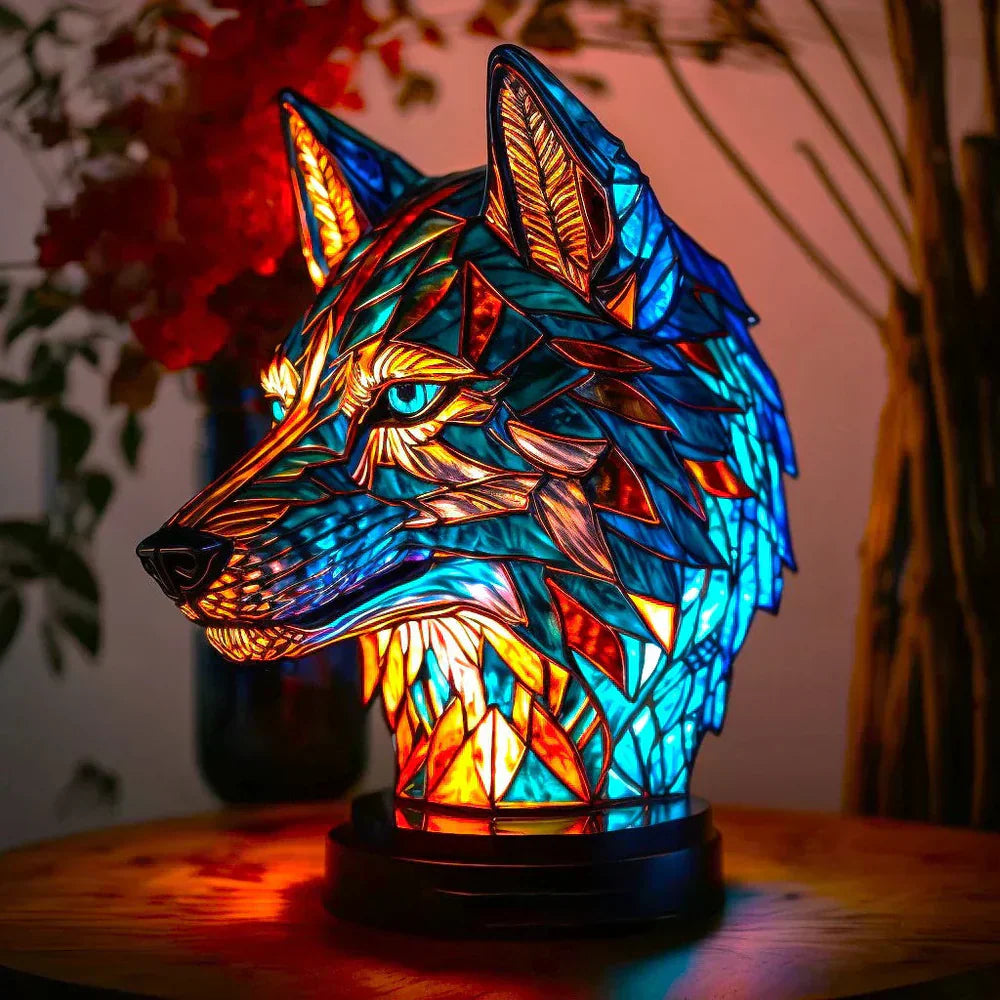 Elaris – Skleněná stolní lampa se zvířecím motivem