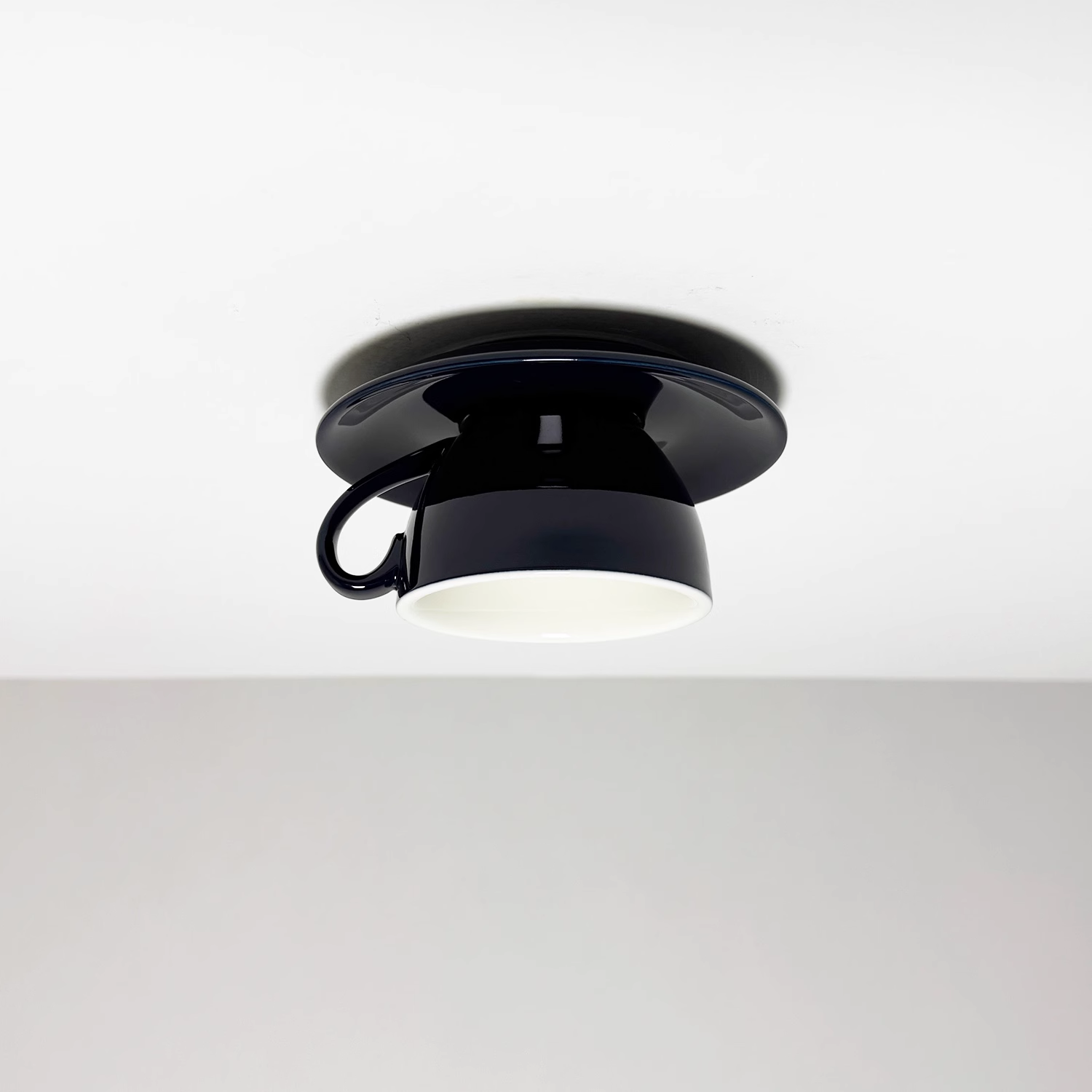 Valentin – Modern Ceiling Light Ceramic Coffee Cup Design Blue Pink Yellow
