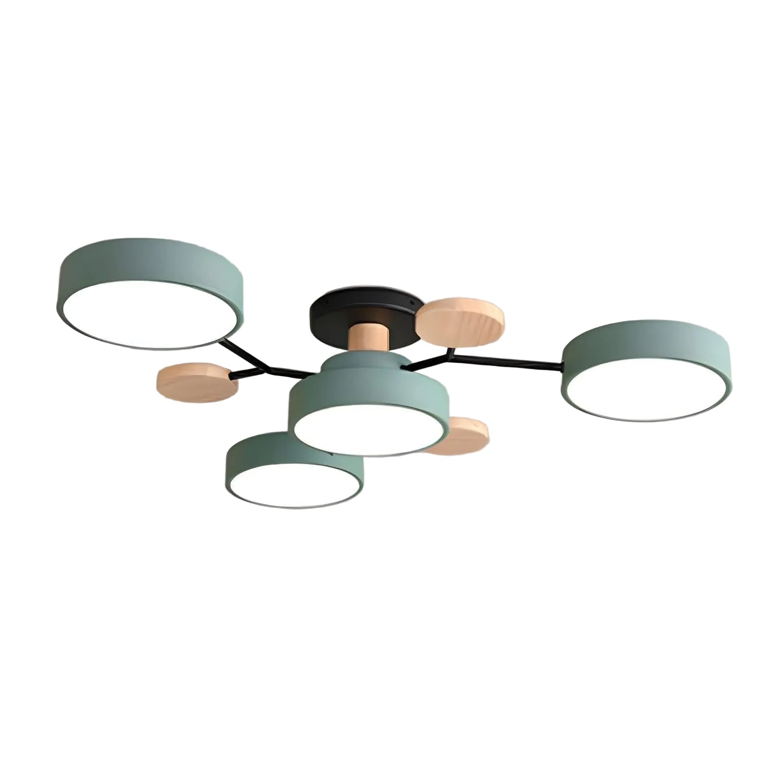 Limora - Plafonnier LED multi-bras avec abat-jours circulaires