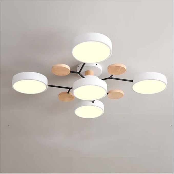Limora - Plafonnier LED multi-bras avec abat-jours circulaires