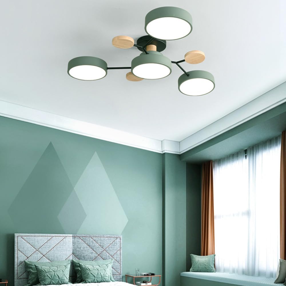 Limora - Plafonnier LED multi-bras avec abat-jours circulaires