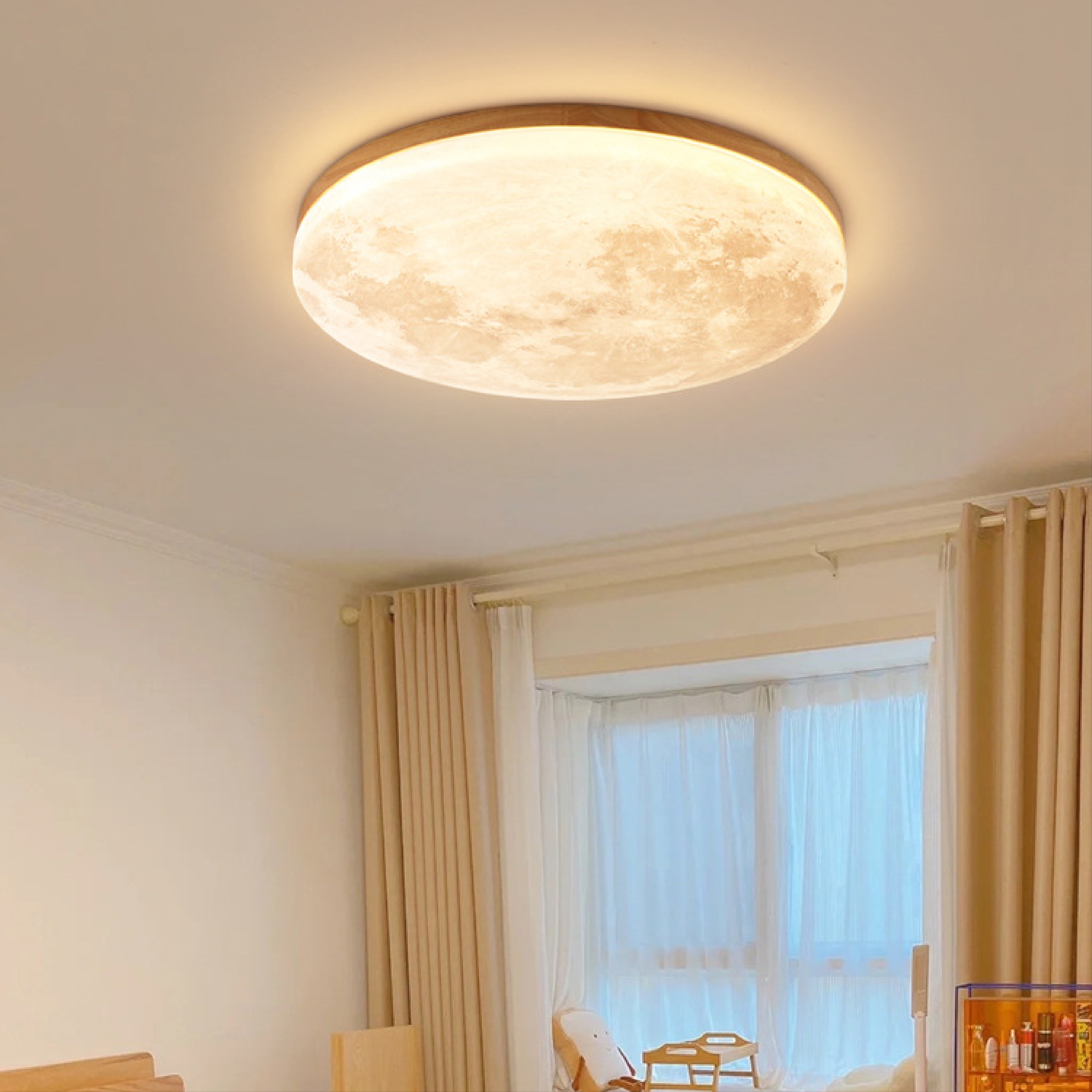 Sinrah - Plafonnier LED rond à montage affleurant