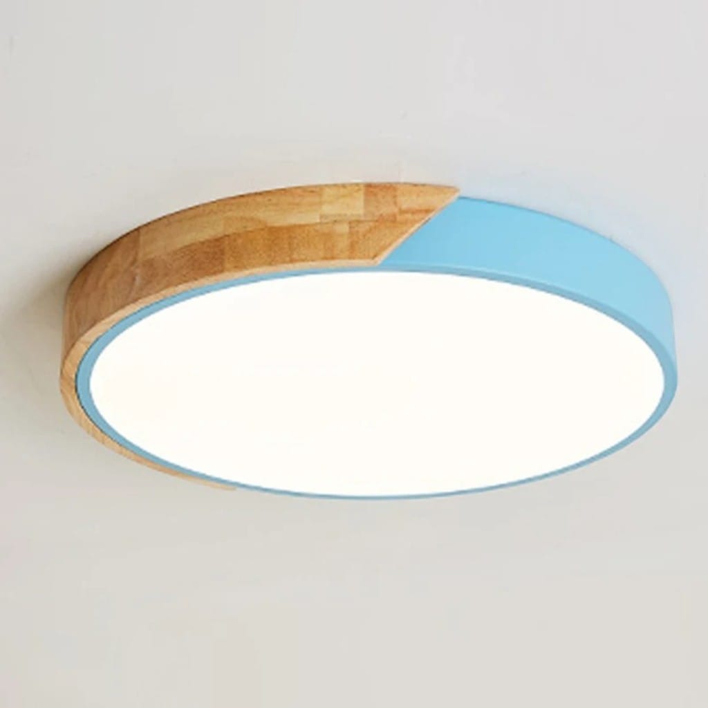 Crivane – Lámpara de techo redonda de madera con LED