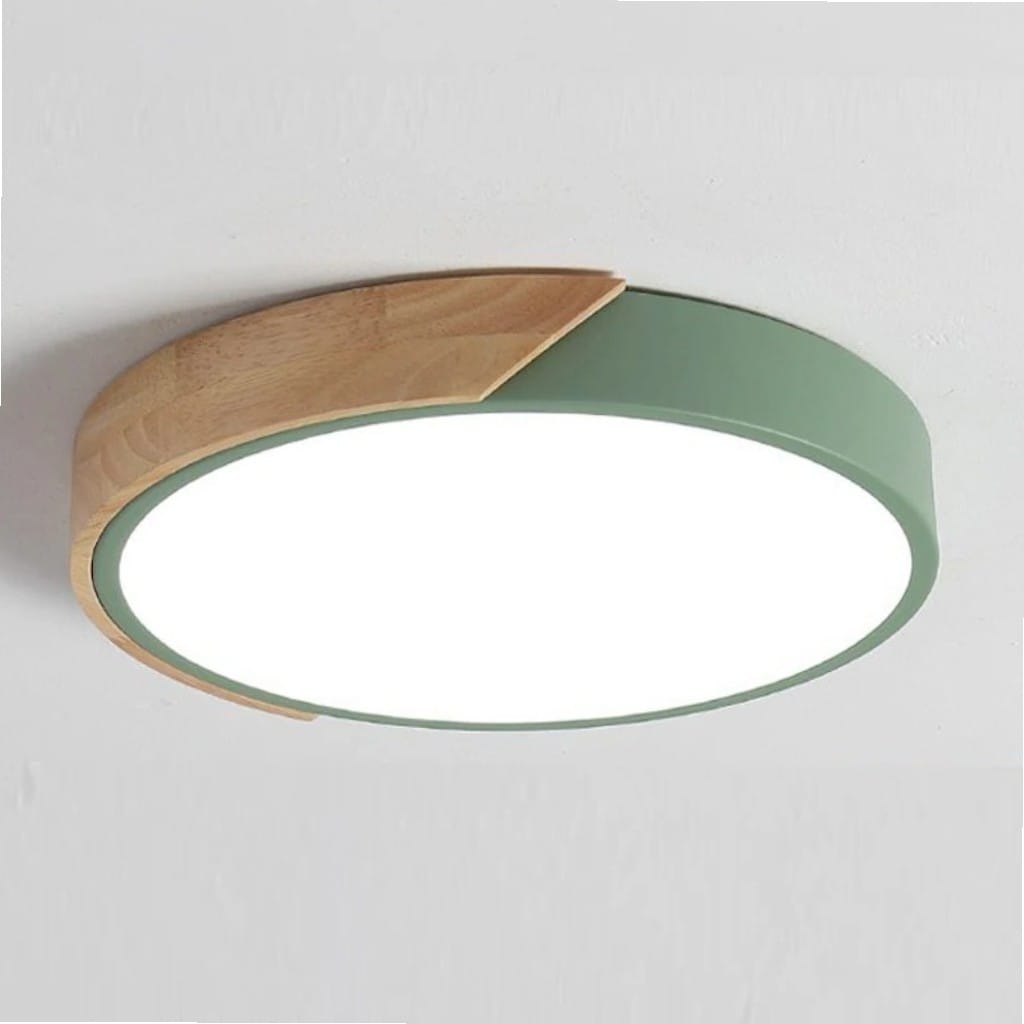Crivane – Lámpara de techo redonda de madera con LED