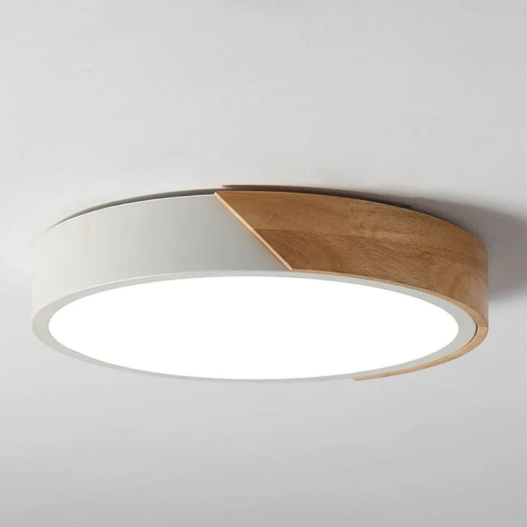 Crivane – Lámpara de techo redonda de madera con LED