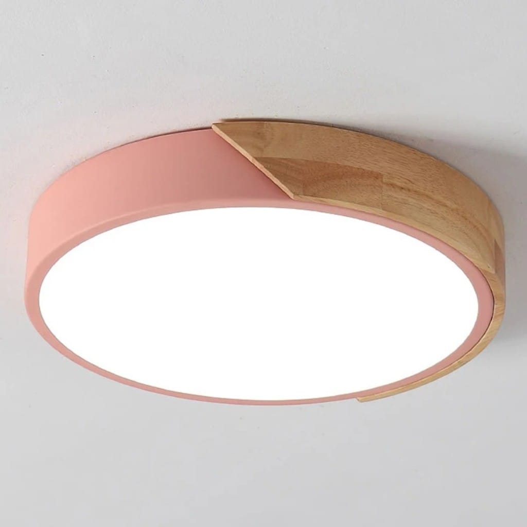 Crivane – Lámpara de techo redonda de madera con LED