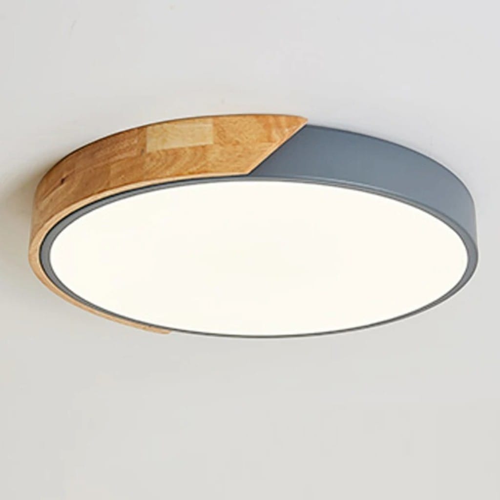 Crivane – Lámpara de techo redonda de madera con LED