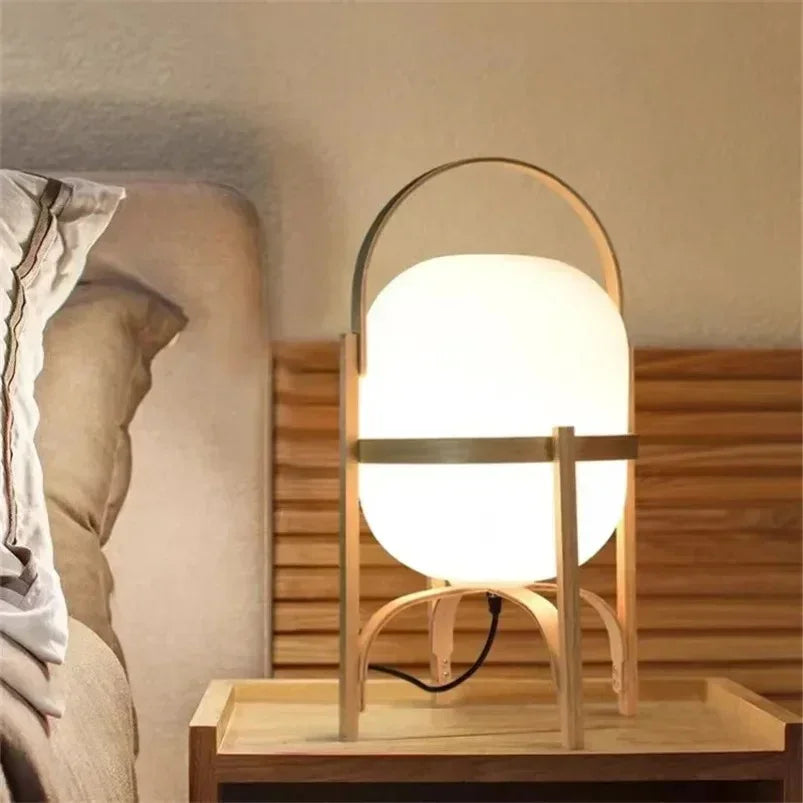 Zumira – Wooden Frame Modern Table Lamp