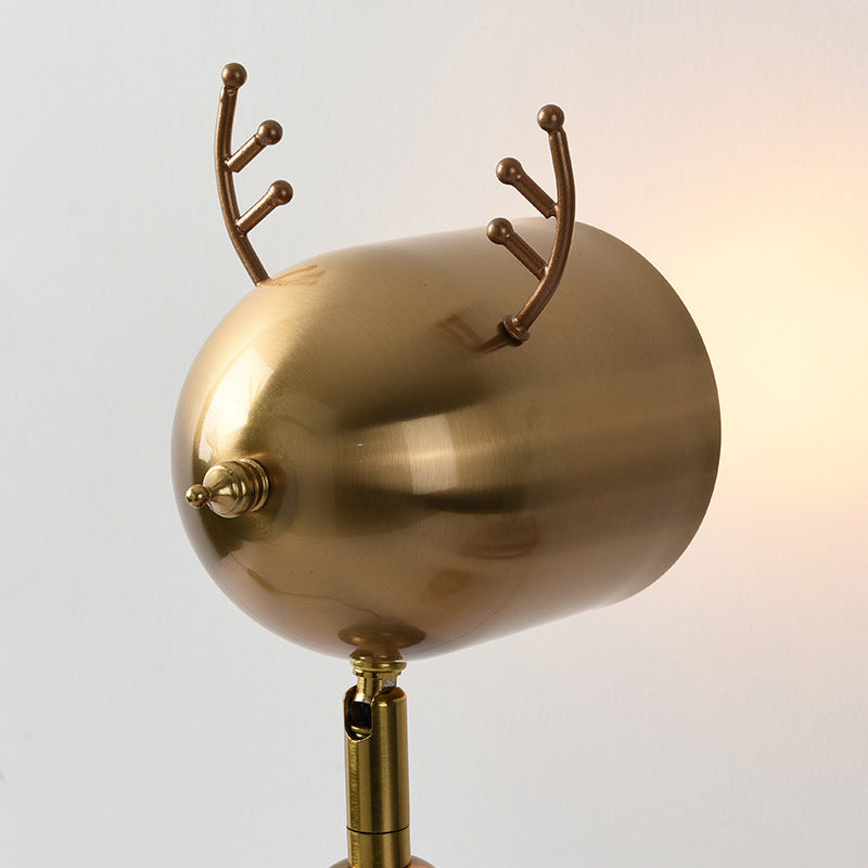 Vaelric - Északi Szarvasagancs Vas Márvány Olvadó Viasz Asztali Lámpa