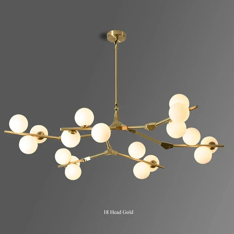Auralith- Lámpara de araña contemporánea con racimo de globos