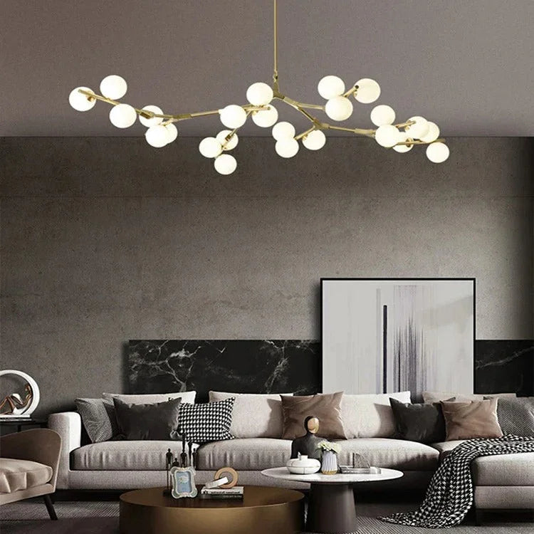 Auralith- Lámpara de araña contemporánea con racimo de globos
