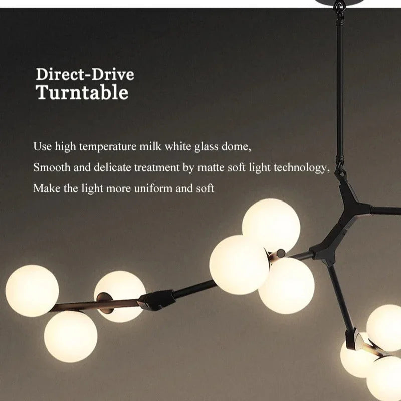 Auralith- Lámpara de araña contemporánea con racimo de globos