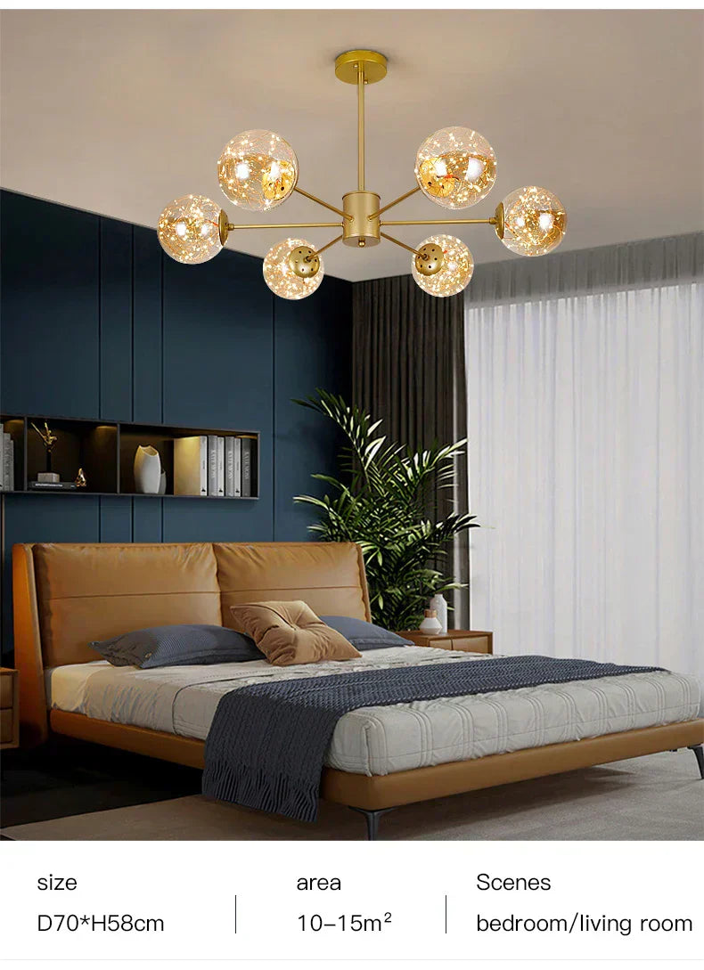 Aurellien – Modern Glass Globe Cluster Chandelier