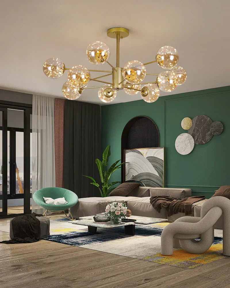 Aurellien – Modern Glass Globe Cluster Chandelier