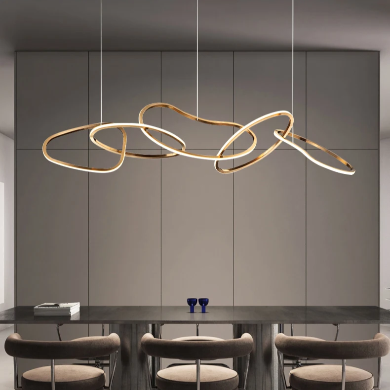 Torayne – Lampadario rotondo in acciaio inox con LED