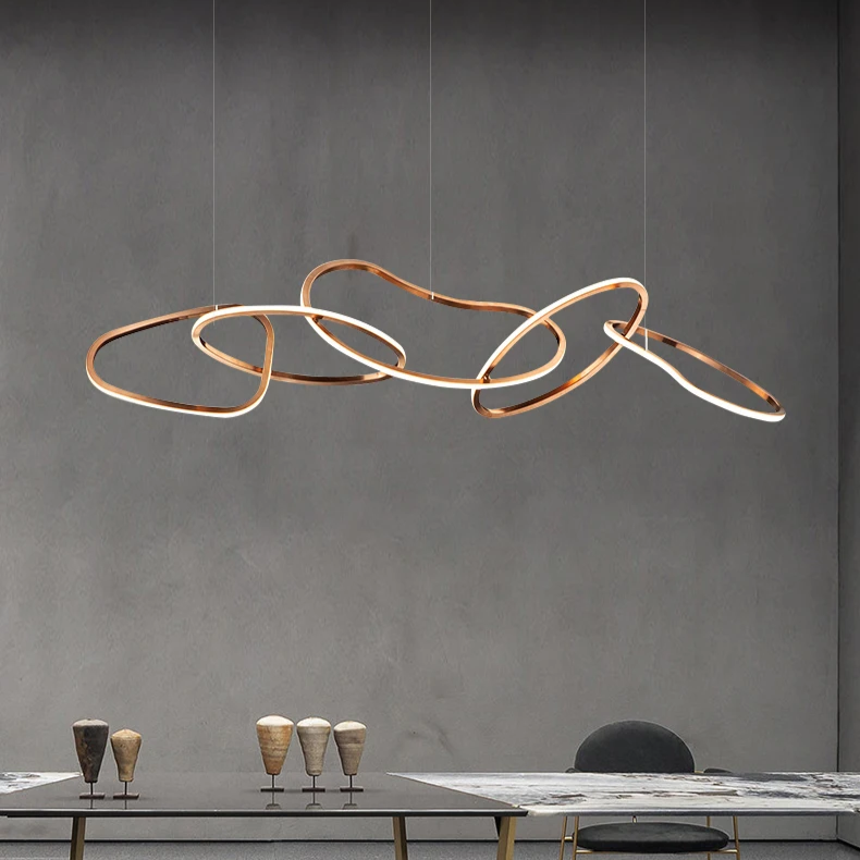 Torayne – Lampadario rotondo in acciaio inox con LED