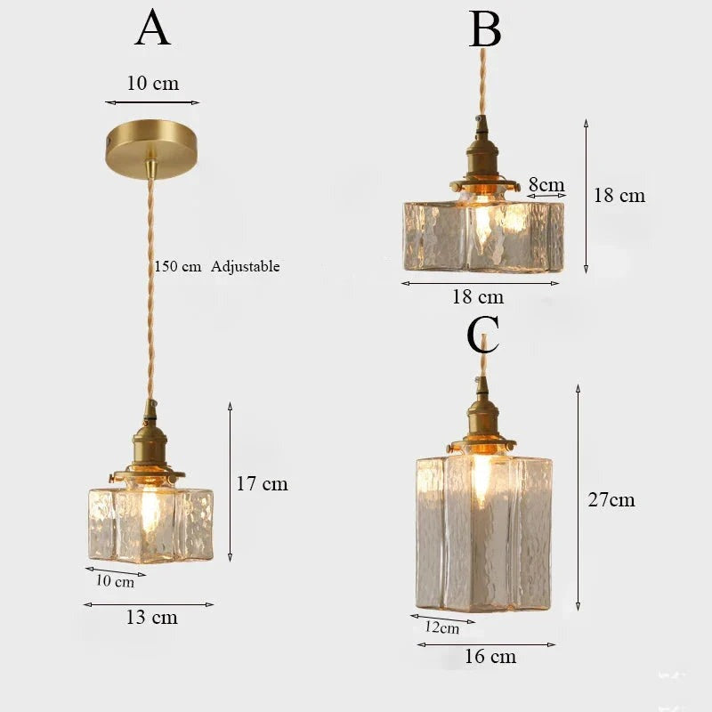 Urevyn – Retro závěsná skleněná lampa