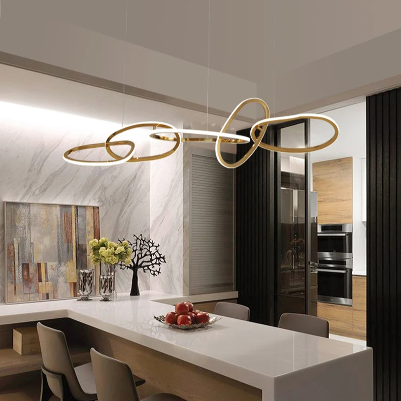 Torayne – Lampadario rotondo in acciaio inox con LED