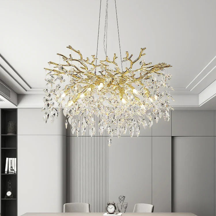 Clarynne Modern Cascading Crystal Chandelier