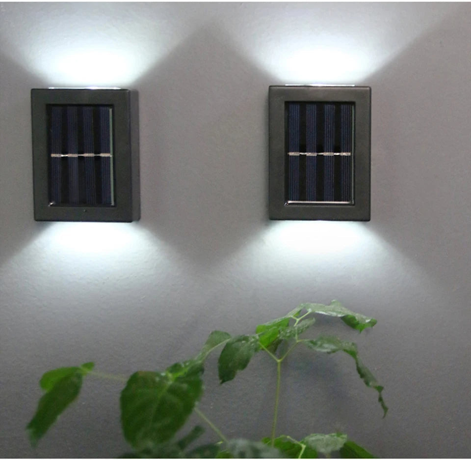 Solvix - Solární venkovní nástěnné světlo LED, vodotěsné IP65, s možností nastavení směru nahoru a dolů