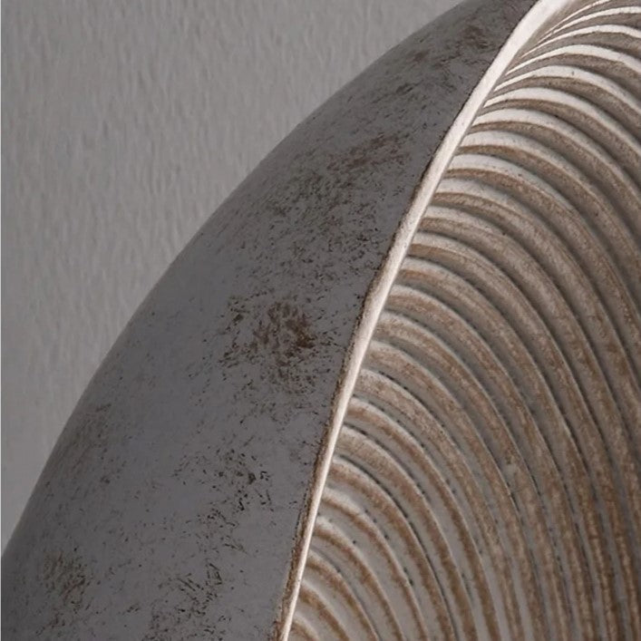 Resunoa – Applique murale ronde LED en résine style céramique rétro Japandi