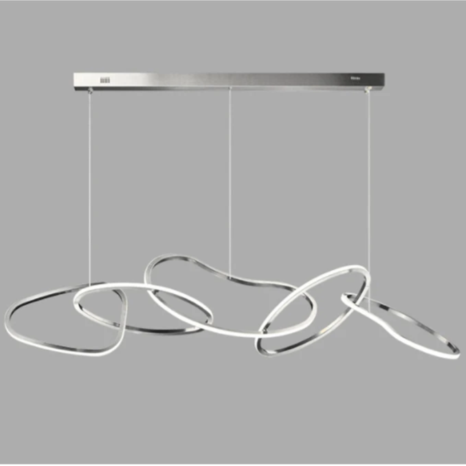 Torayne – Lampadario rotondo in acciaio inox con LED