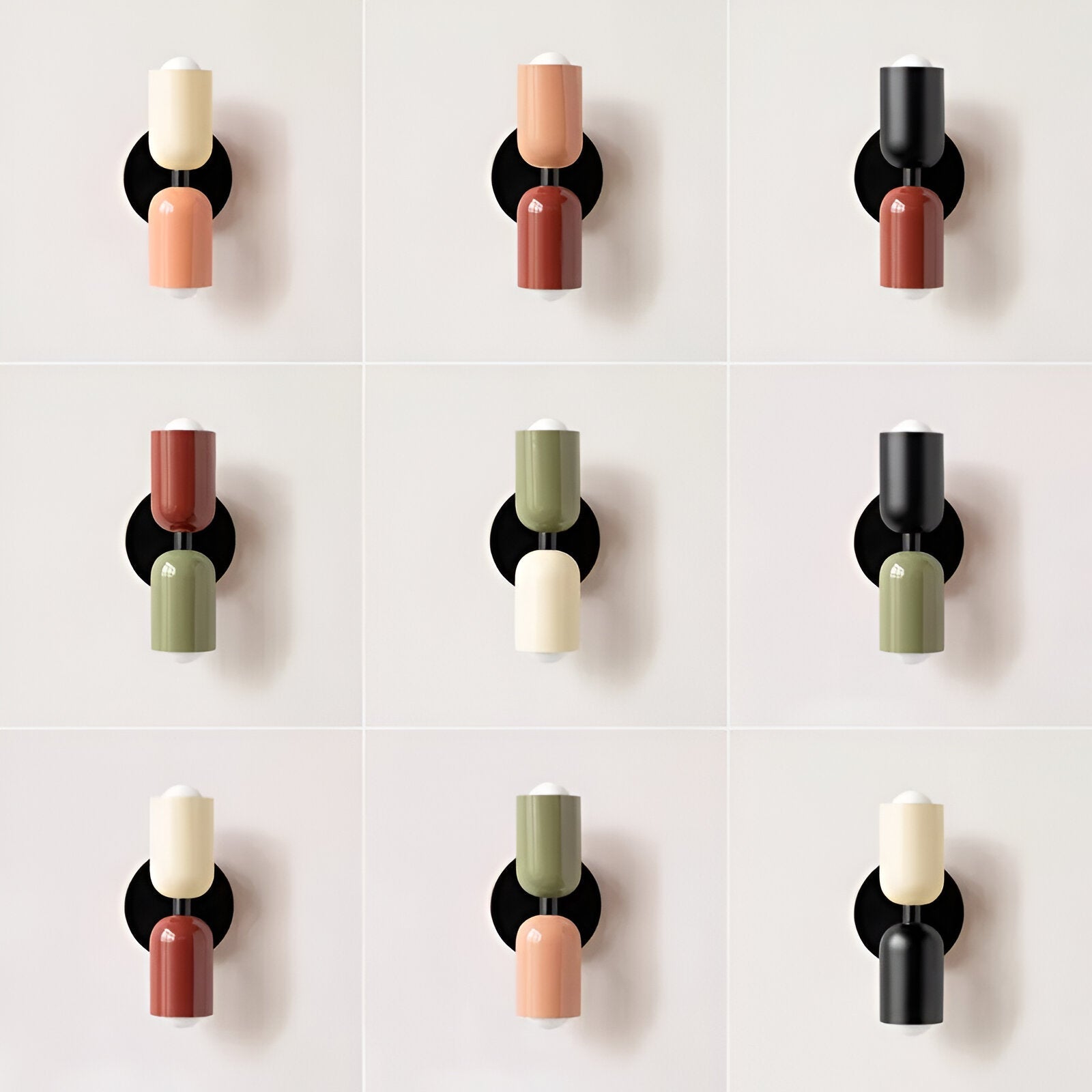 Dorellin - Északi Színes Kétfejű Vas Fali Lámpa