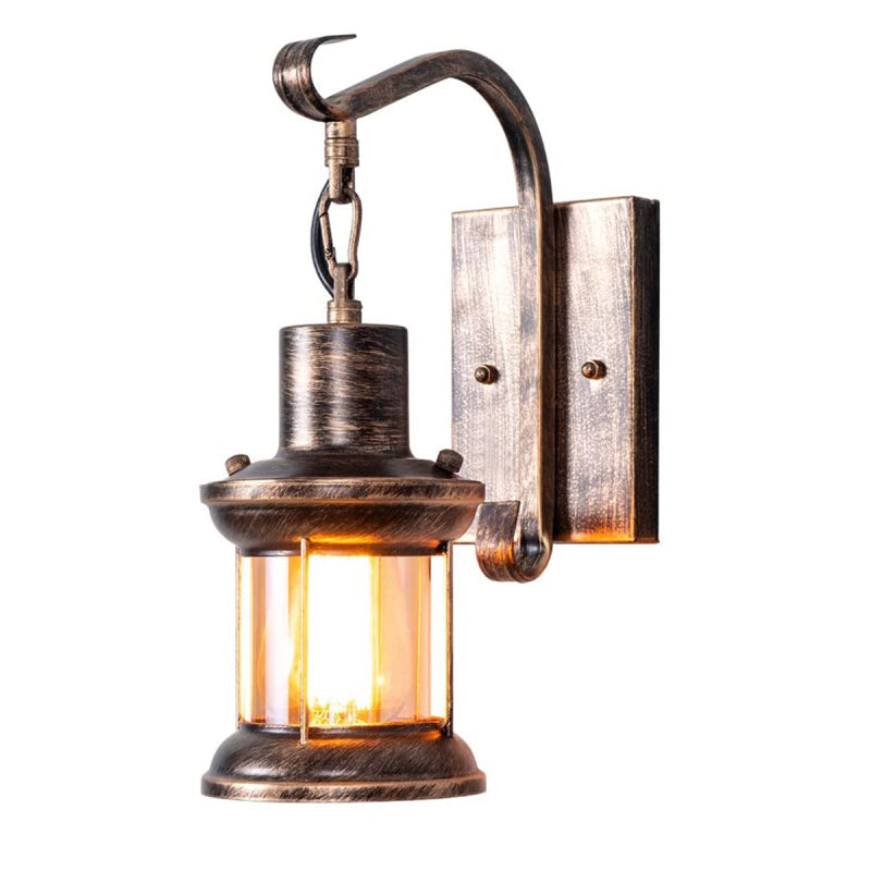 Dravion - Industrial Retro Wall Lamp Glass Shade E27