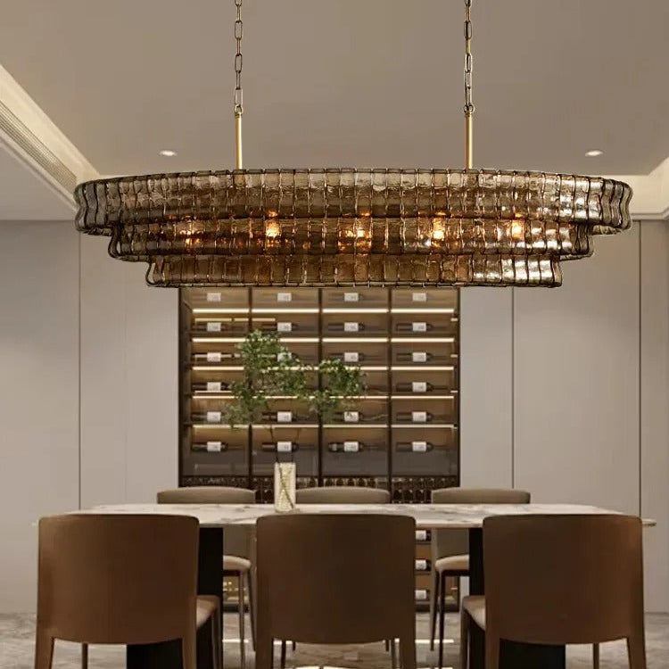 Renvara- Lámpara colgante de cristal con diseño vintage