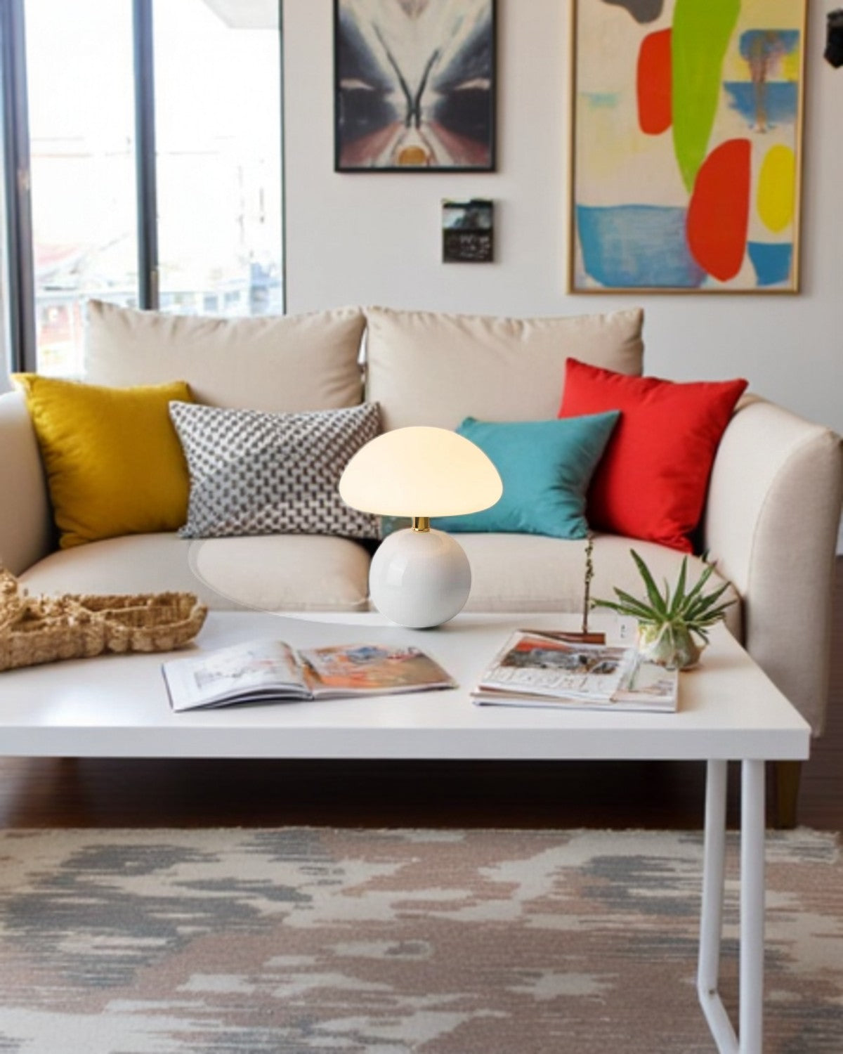 Orrynne – Lámpara de Mesa de Cerámica Elegante con Iluminación Ambiental Suave y Diseño Japandi