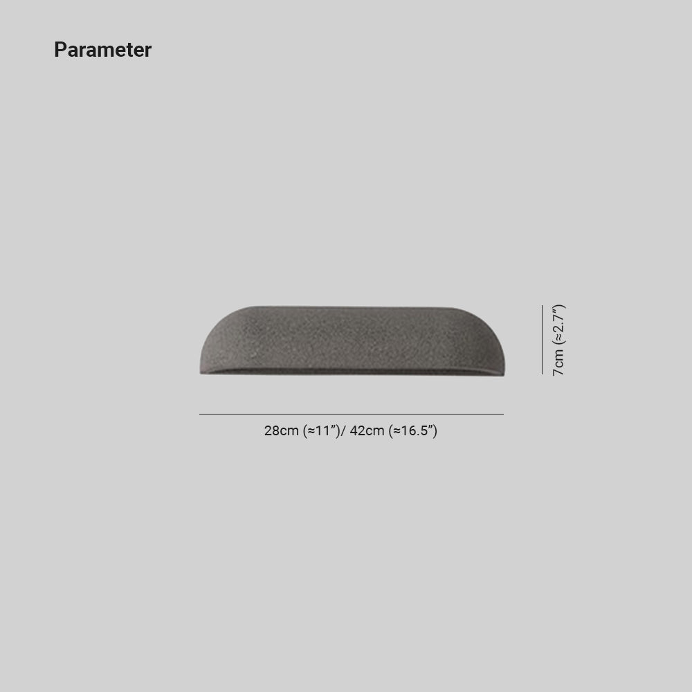 Stravon - Lámpara de pared exterior impermeable IP65 de piedra semi-elíptica
