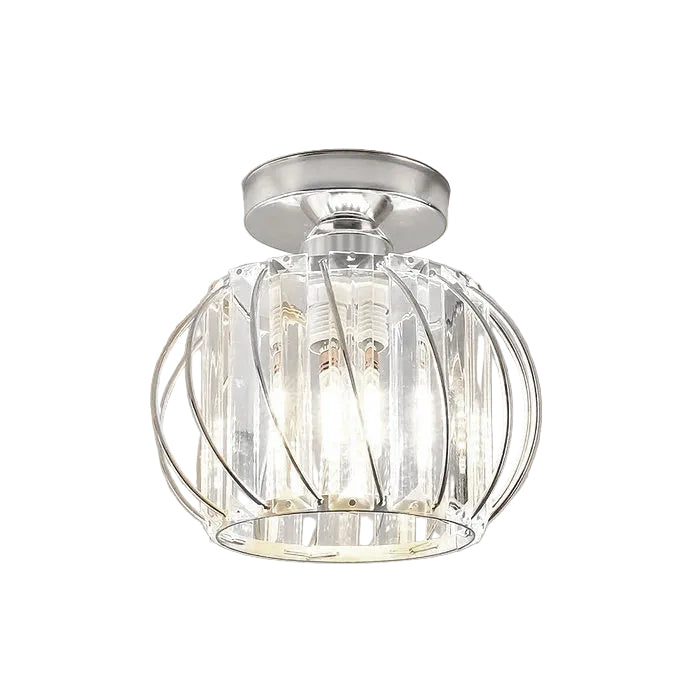 Lovora - Plafonnier encastré avec verre cage et cadre métallique