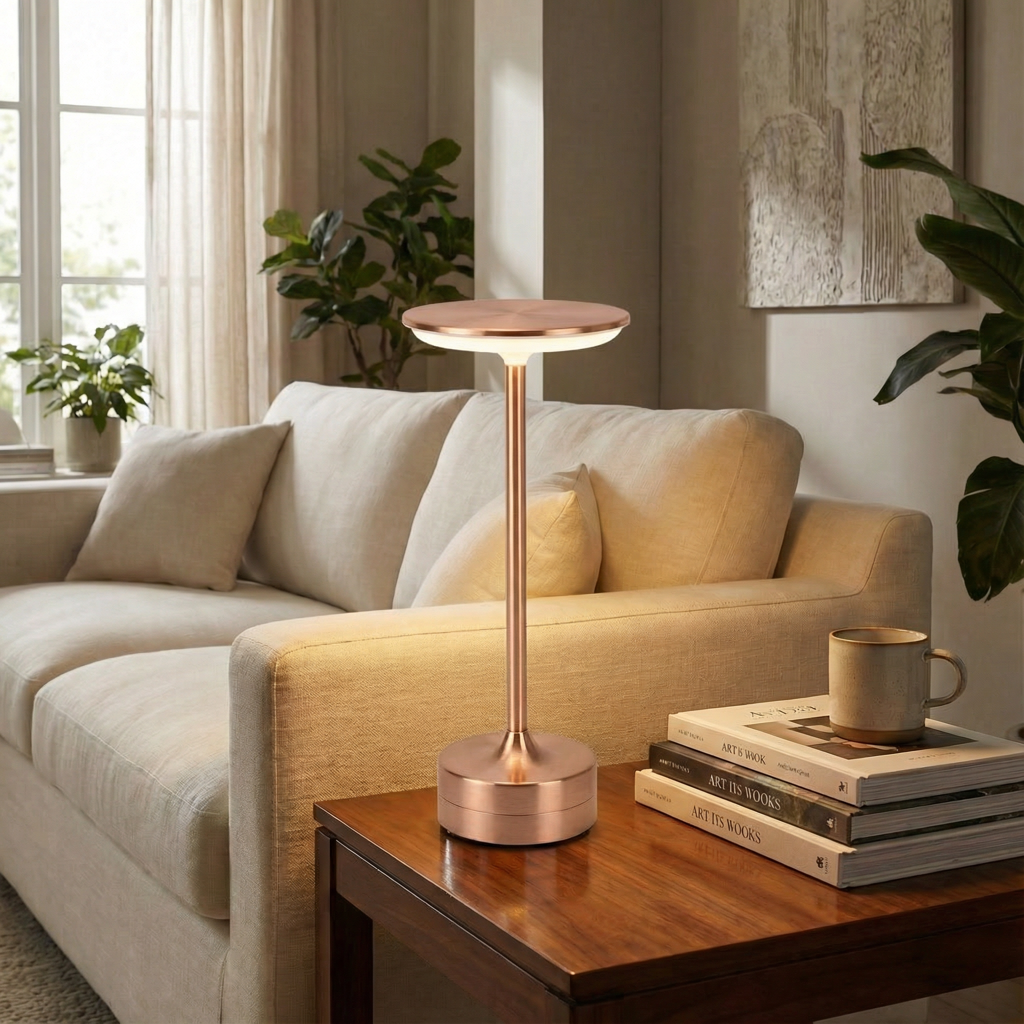 Chromea - Lampada da tavolo LED ricaricabile a tocco senza fili
